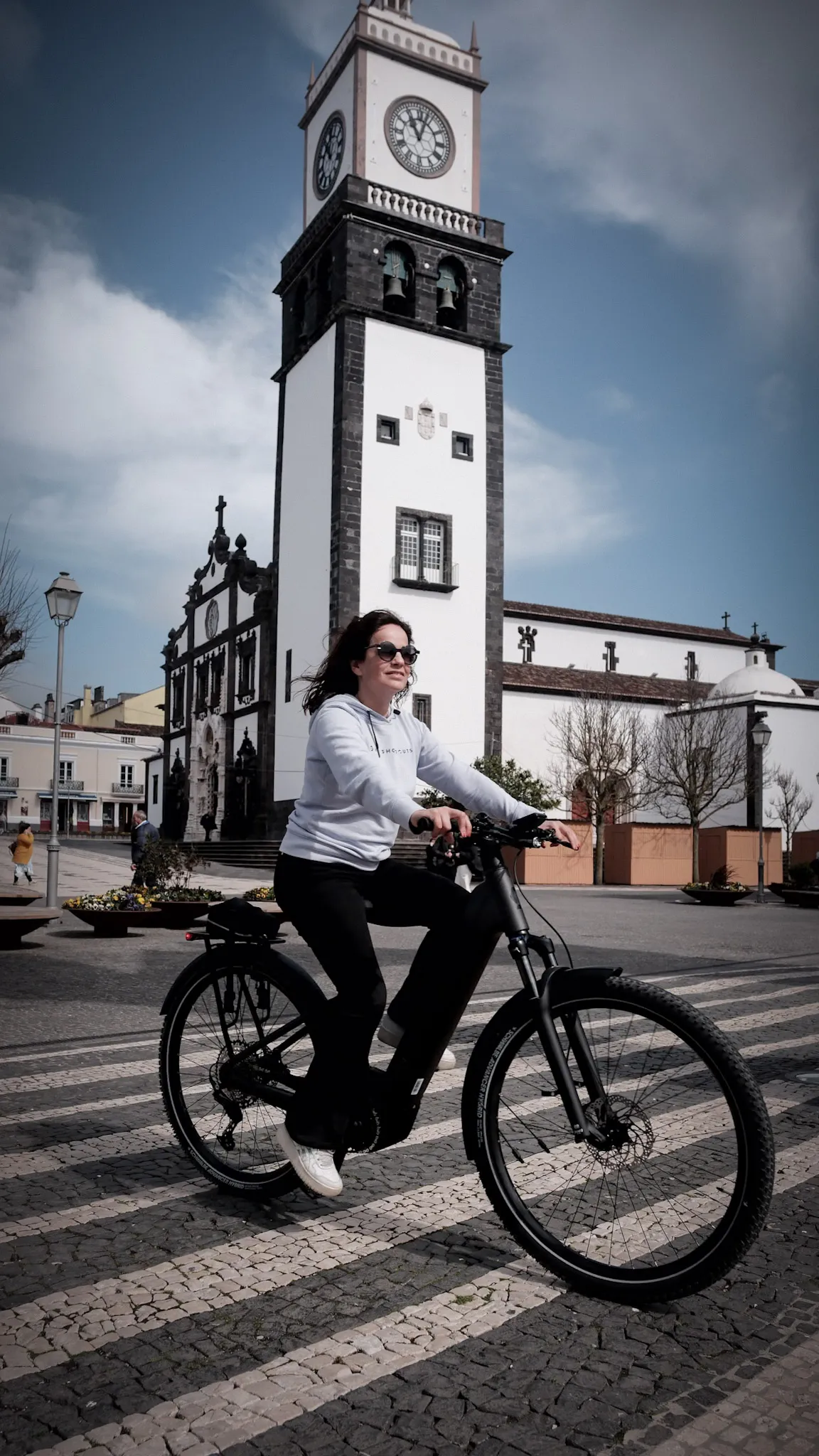 Azorean landscape with winding roads.
