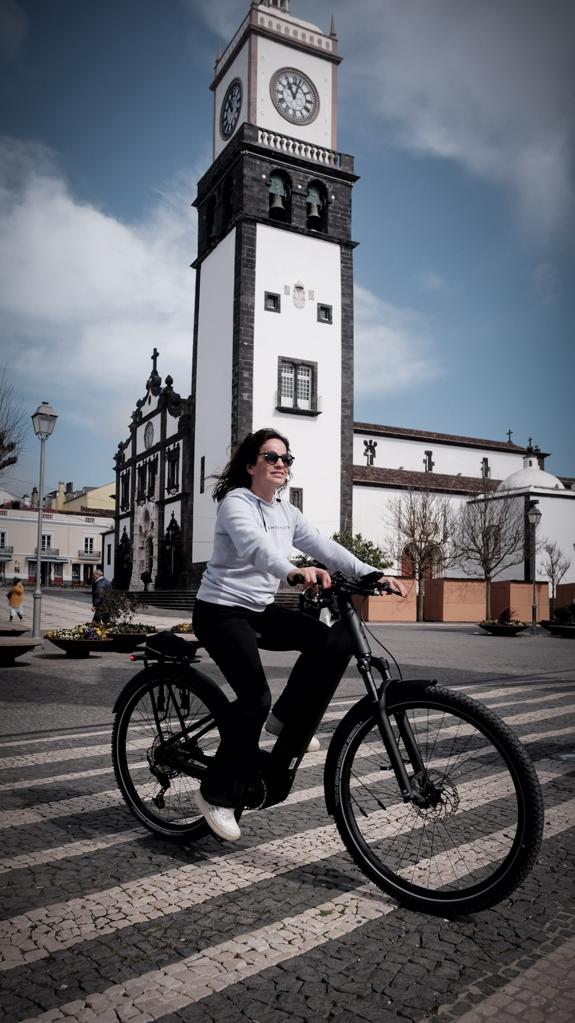 Azorean landscape with winding roads.